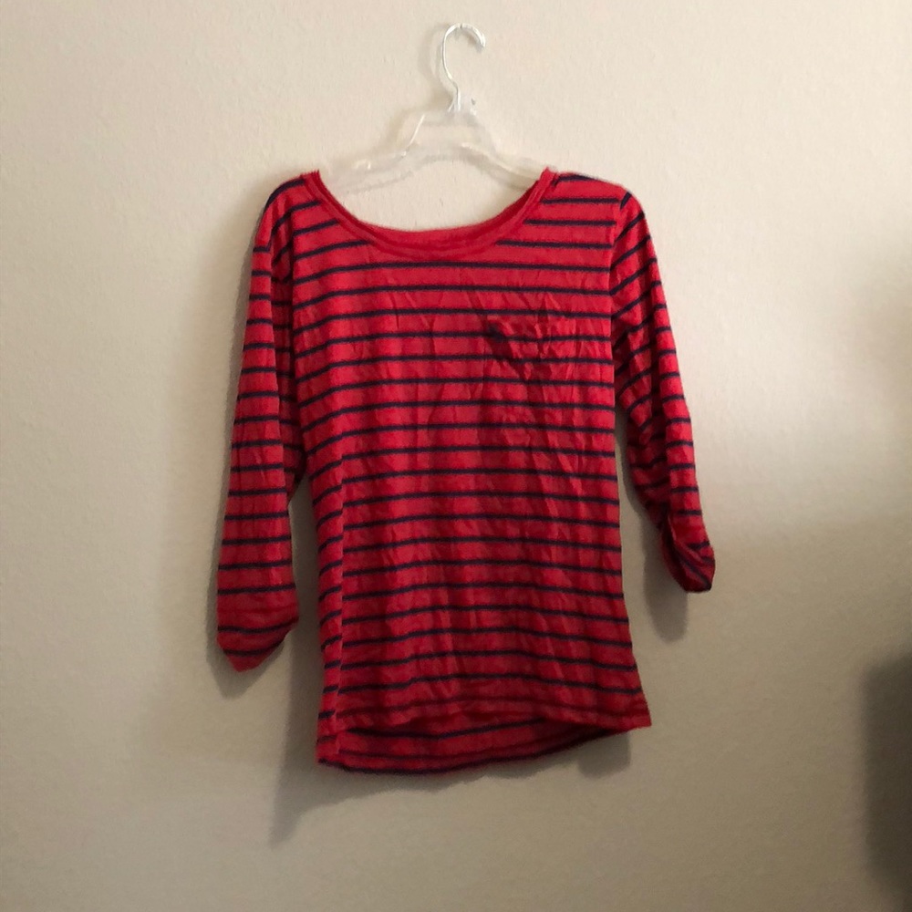 Stripped pocket tee